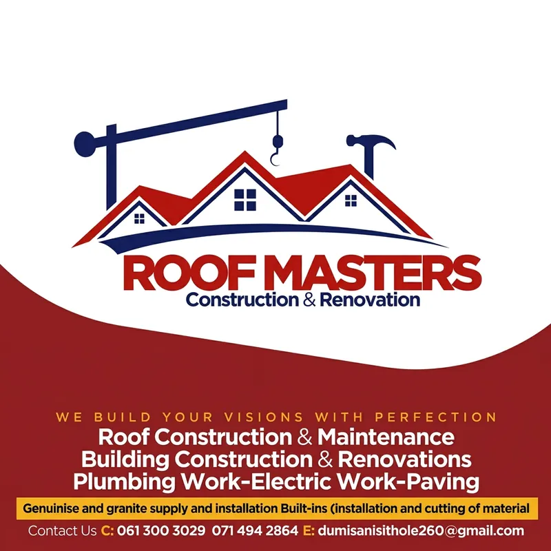 Roofmasters Construction and Renovation company artwork